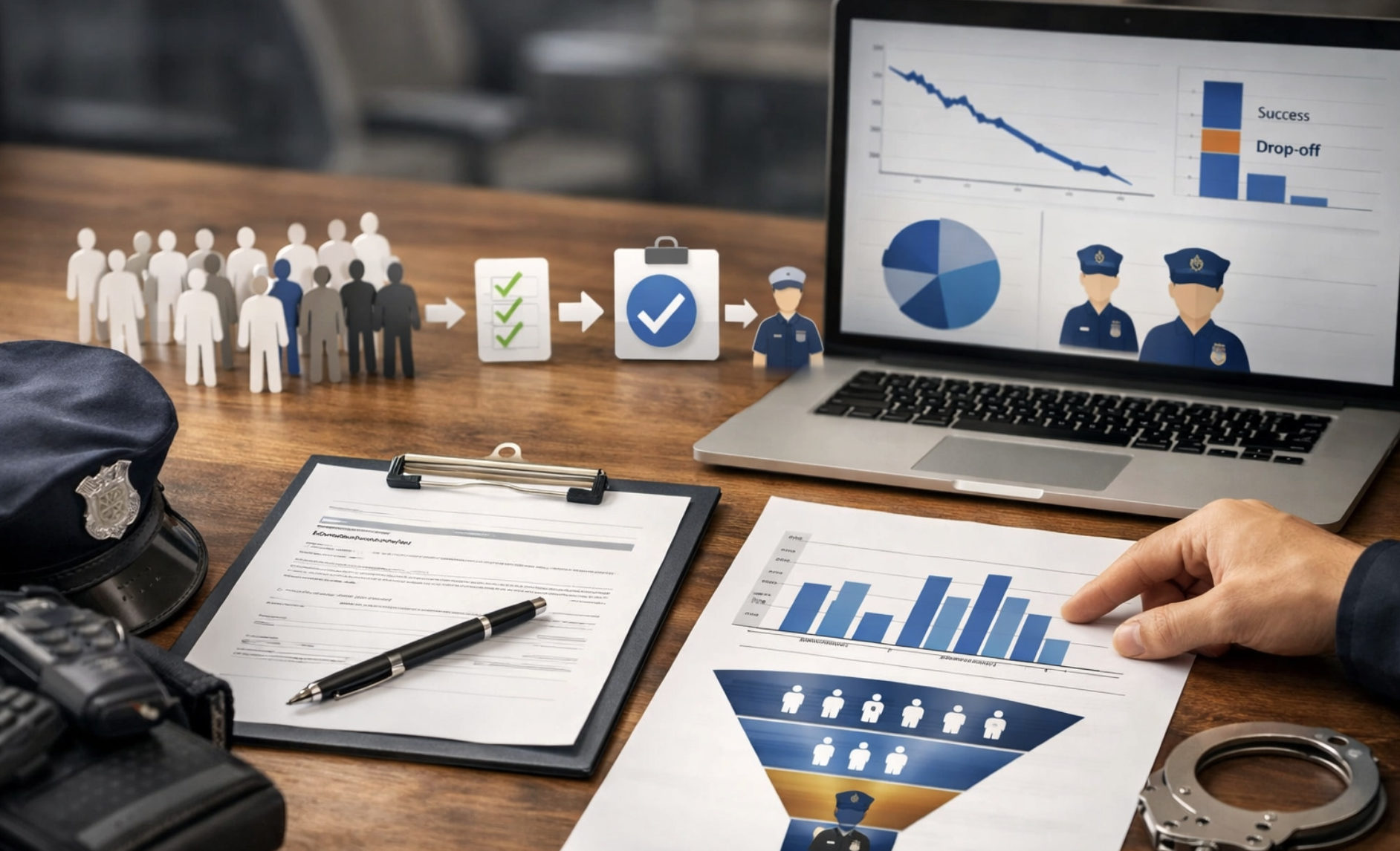 Police Recruiting Crisis: Why Your Apply-to-Hire Rate Matters More Than Total Applicants